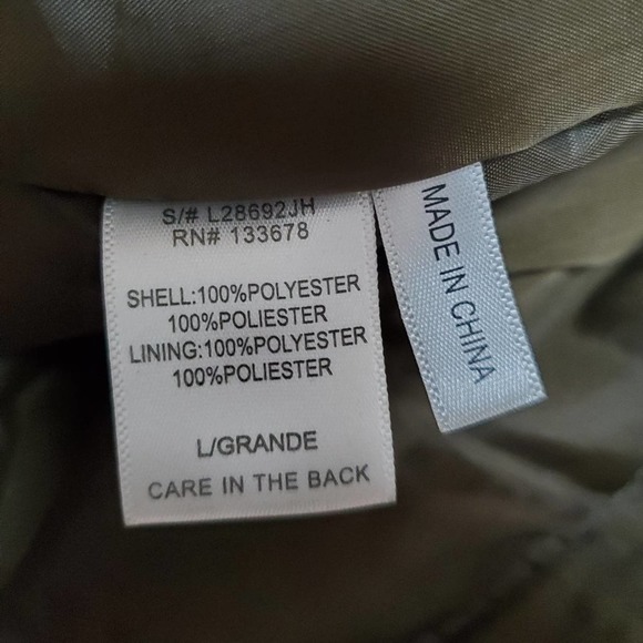 Love Tree Brand  Women's Jr Olive Green Bomber Jacket  Large - Picture 6 of 9